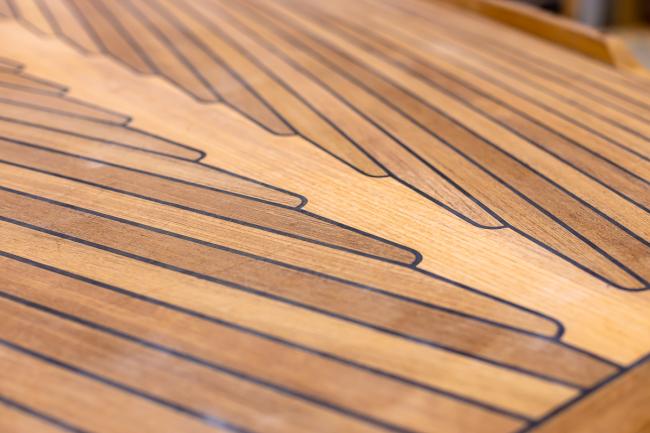 Nordic Cruiser craftsmanship - teak deck